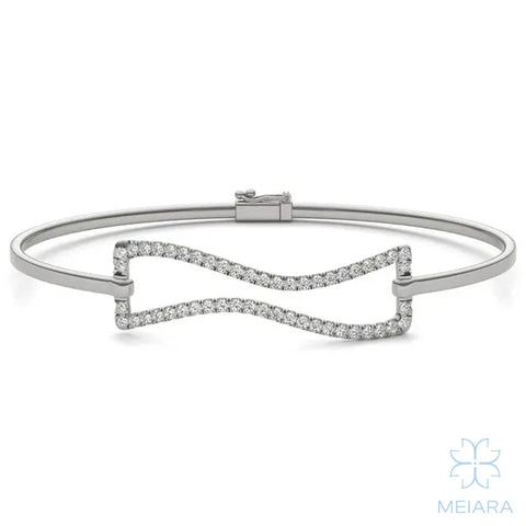 Onyx Wave Frame Bangle