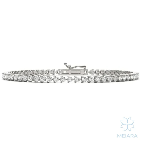 Eve Three Prong Basket Tennis Bracelet