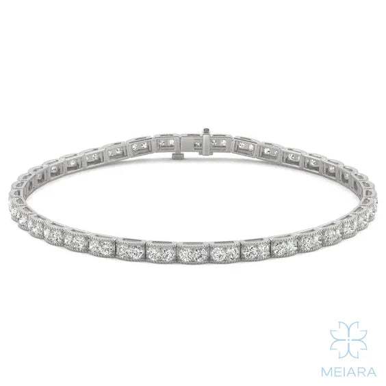 Petite Milgrain Tennis Bracelet - view 1
