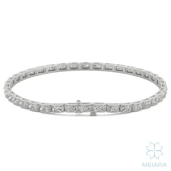 Petite Milgrain Tennis Bracelet - view 3