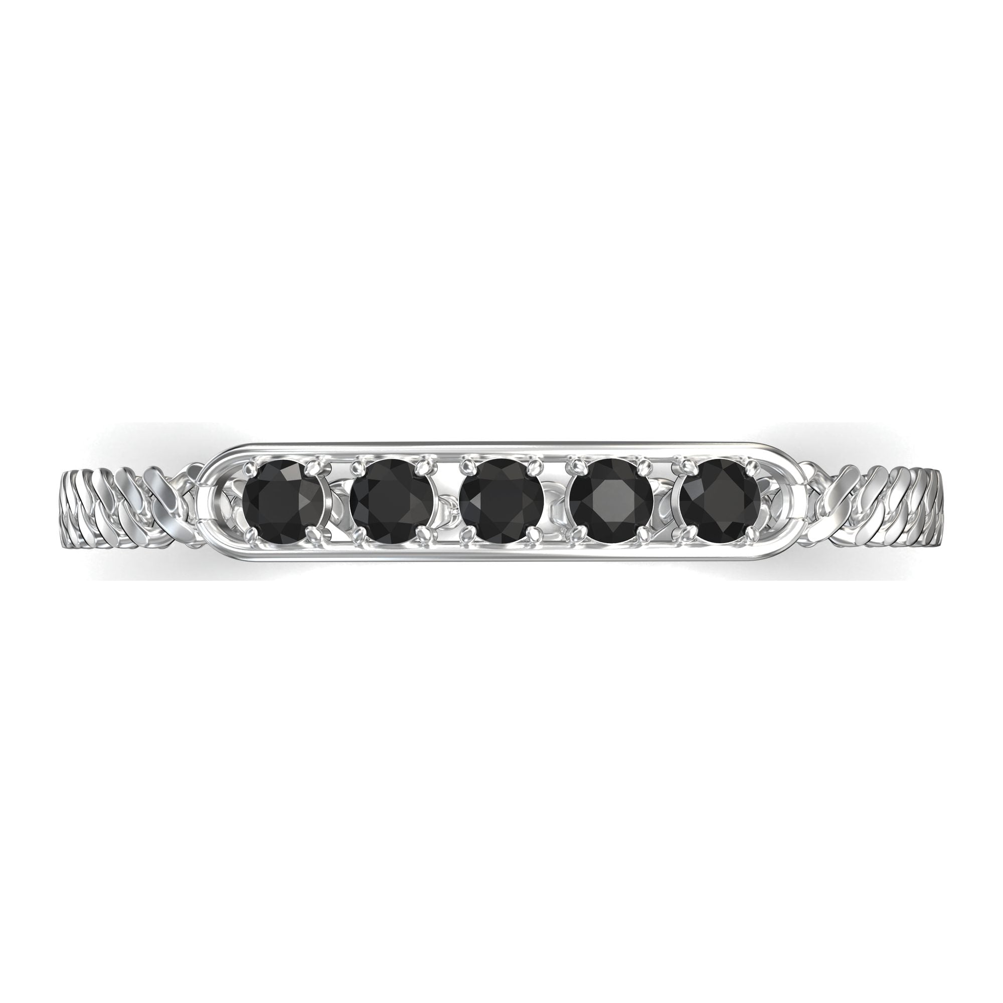 Onyx Black Moissanite ID Bracelet