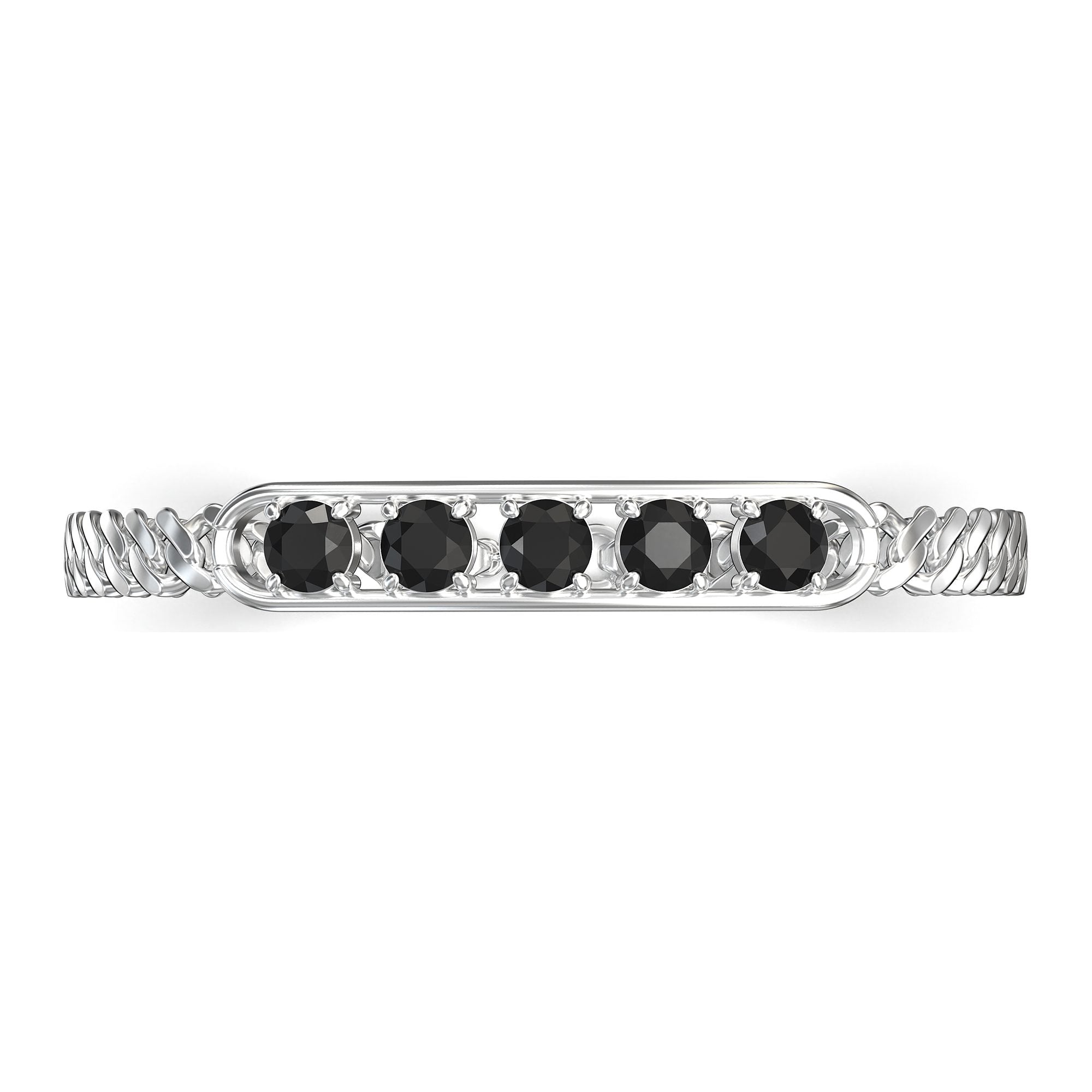 Onyx Black Moissanite ID Bracelet