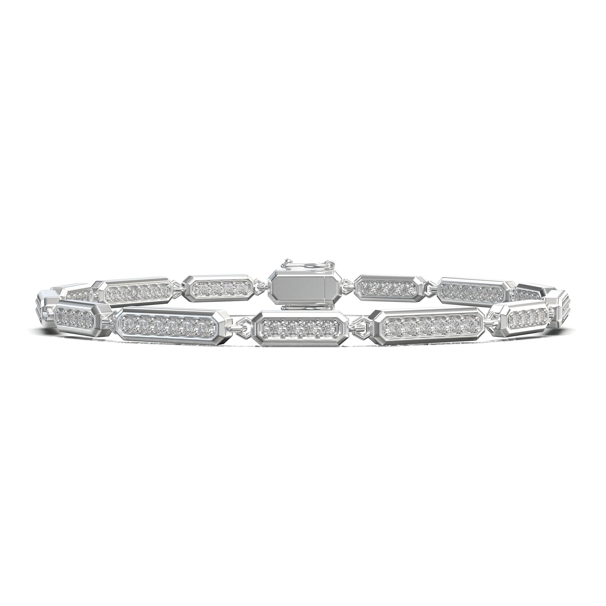 Castor Pavé Bar-Link Bracelet
