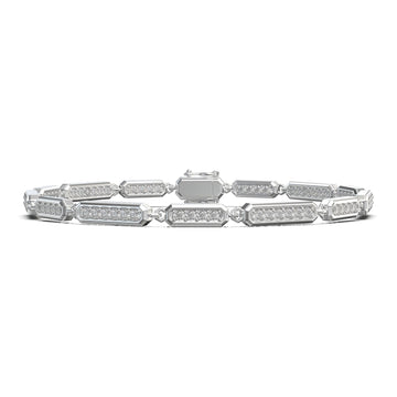 Castor Pavé Bar-Link Bracelet