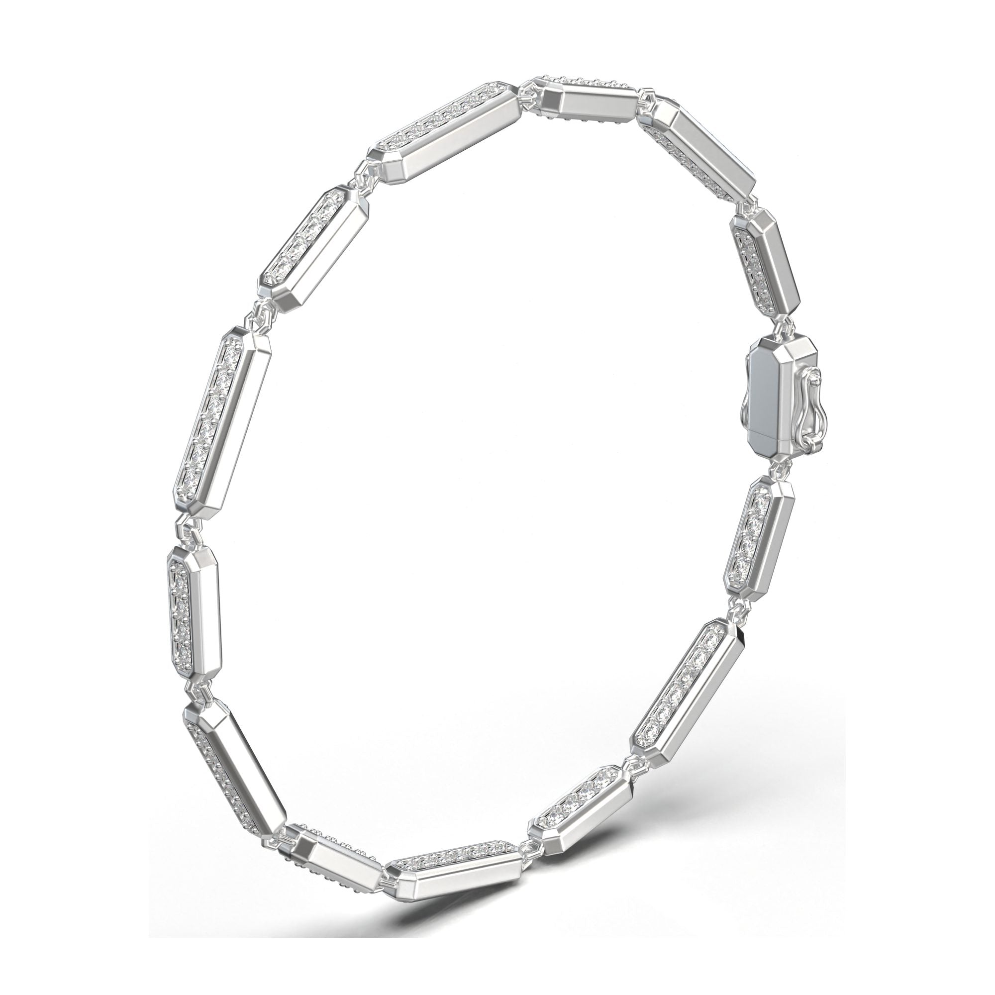 Castor Pavé Bar-Link Bracelet