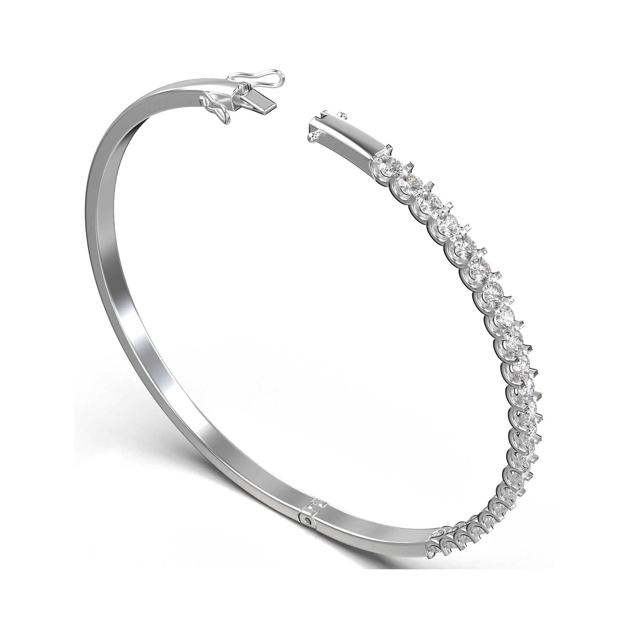Thea Prong-Set Slim Bangle