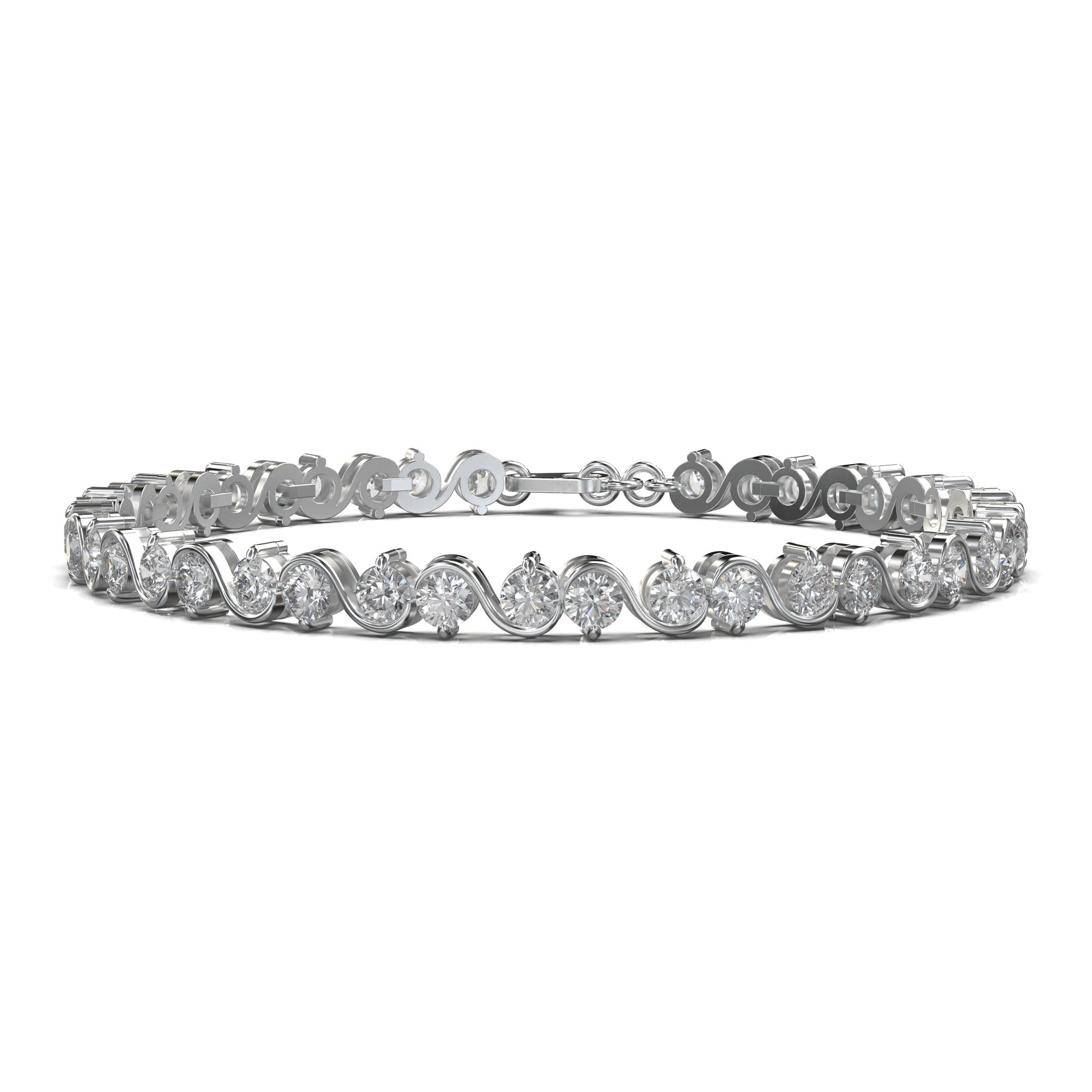 Mira Scroll-Set Line Bracelet