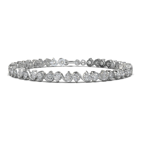 Mira Scroll-Set Line Bracelet