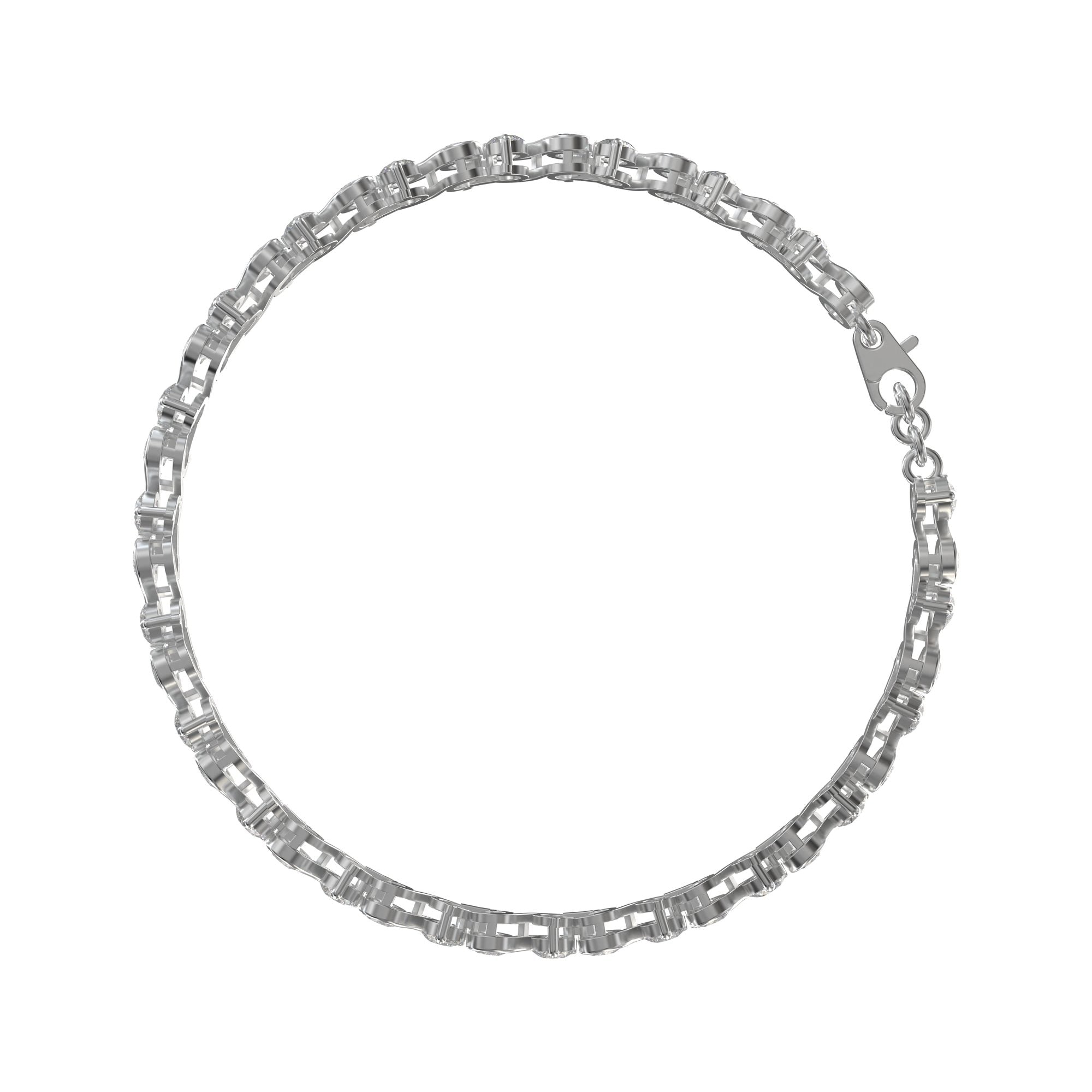 Mira Scroll-Set Line Bracelet