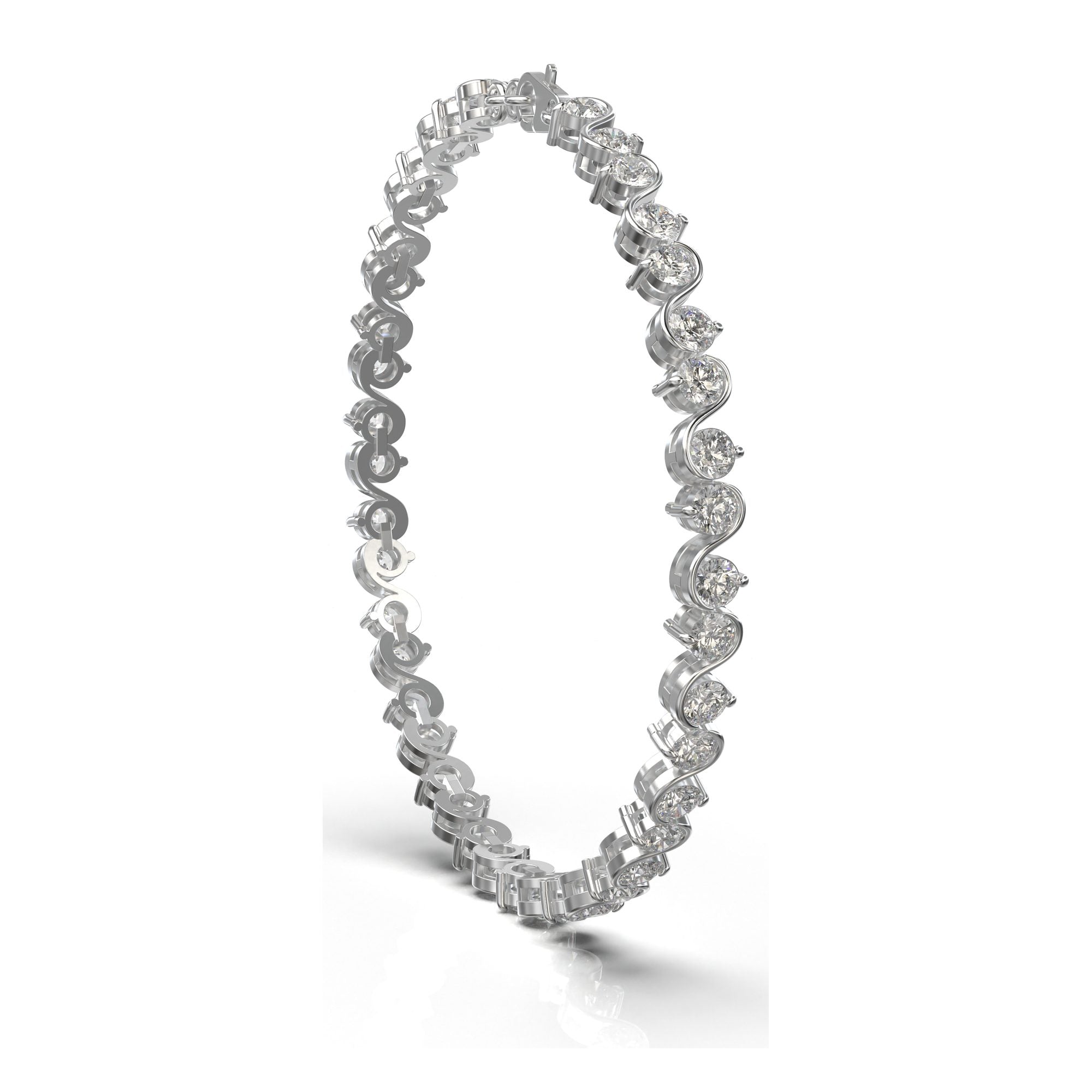 Mira Scroll-Set Line Bracelet
