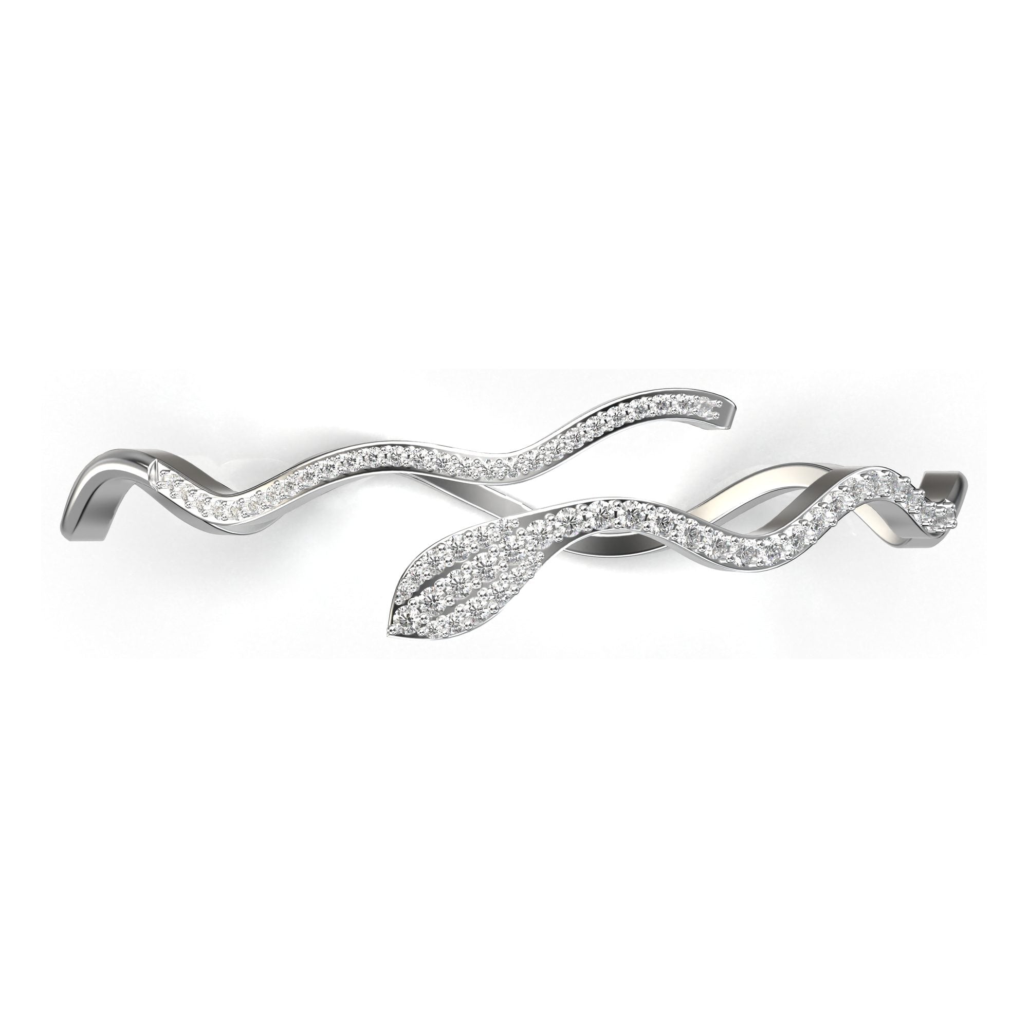 Vela Pavé Wave Cuff