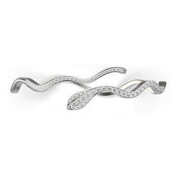 Vela Pavé Wave Cuff