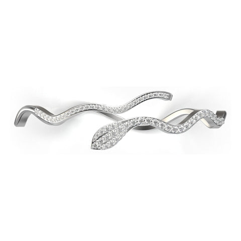 Vela Pavé Wave Cuff