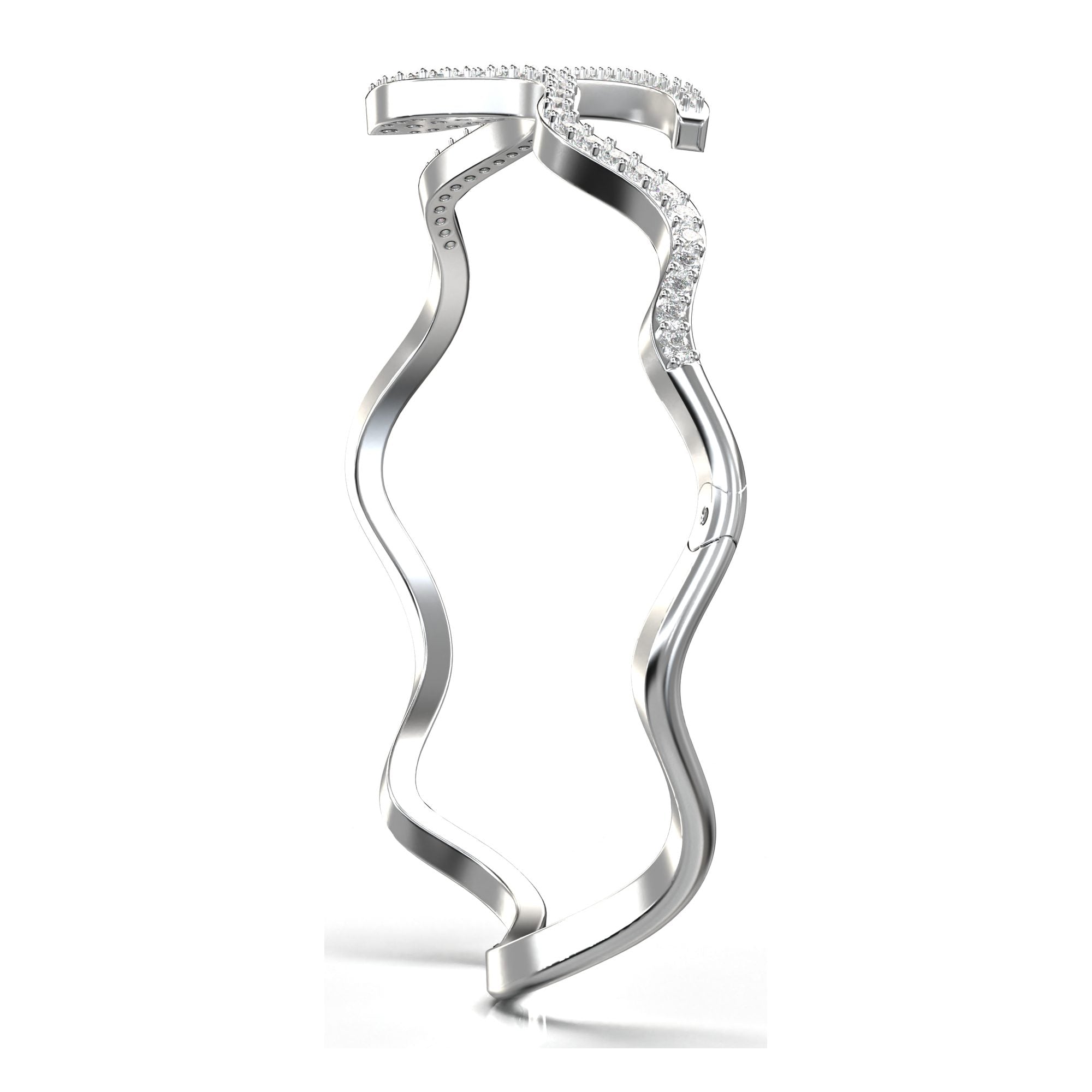 Vela Pavé Wave Cuff