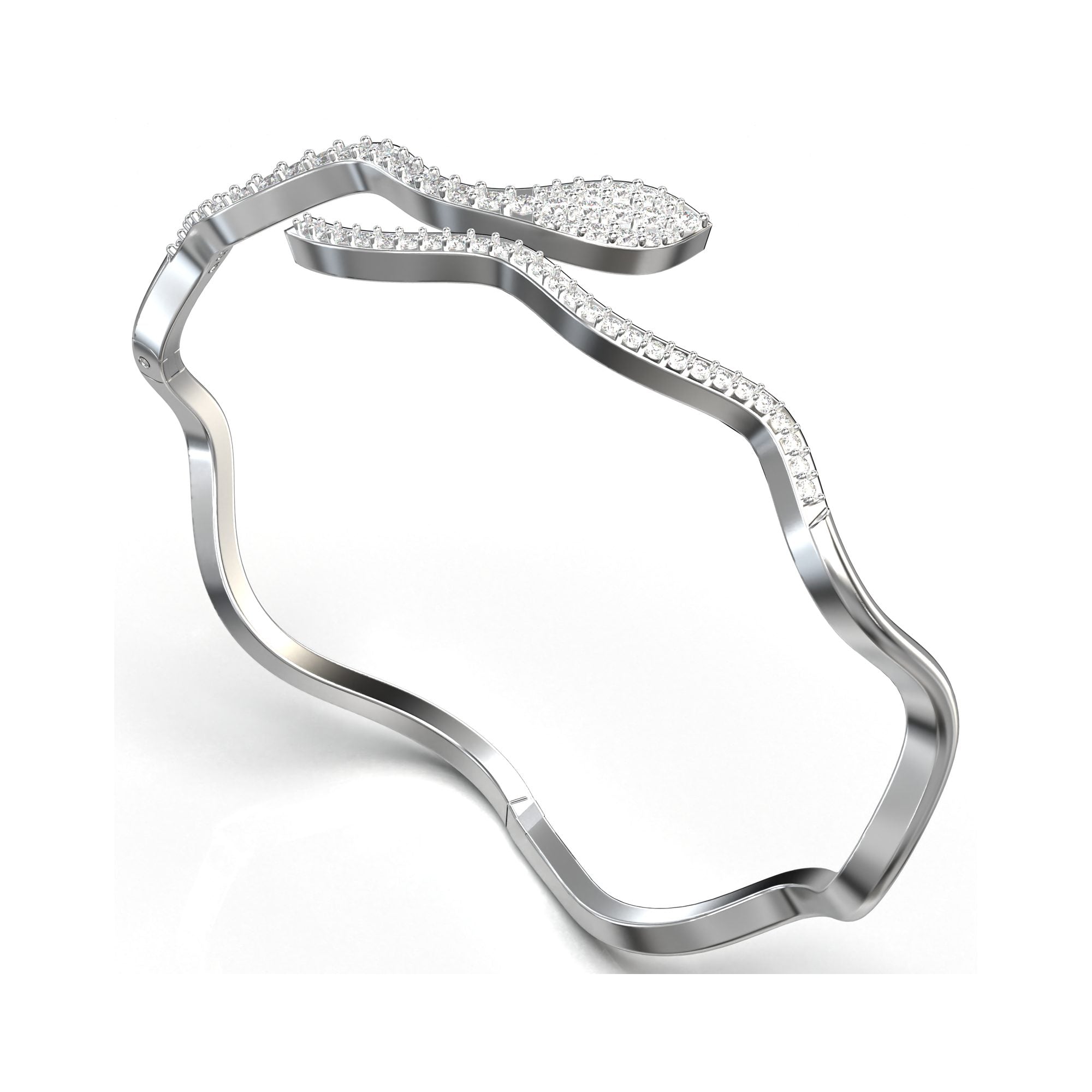 Vela Pavé Wave Cuff