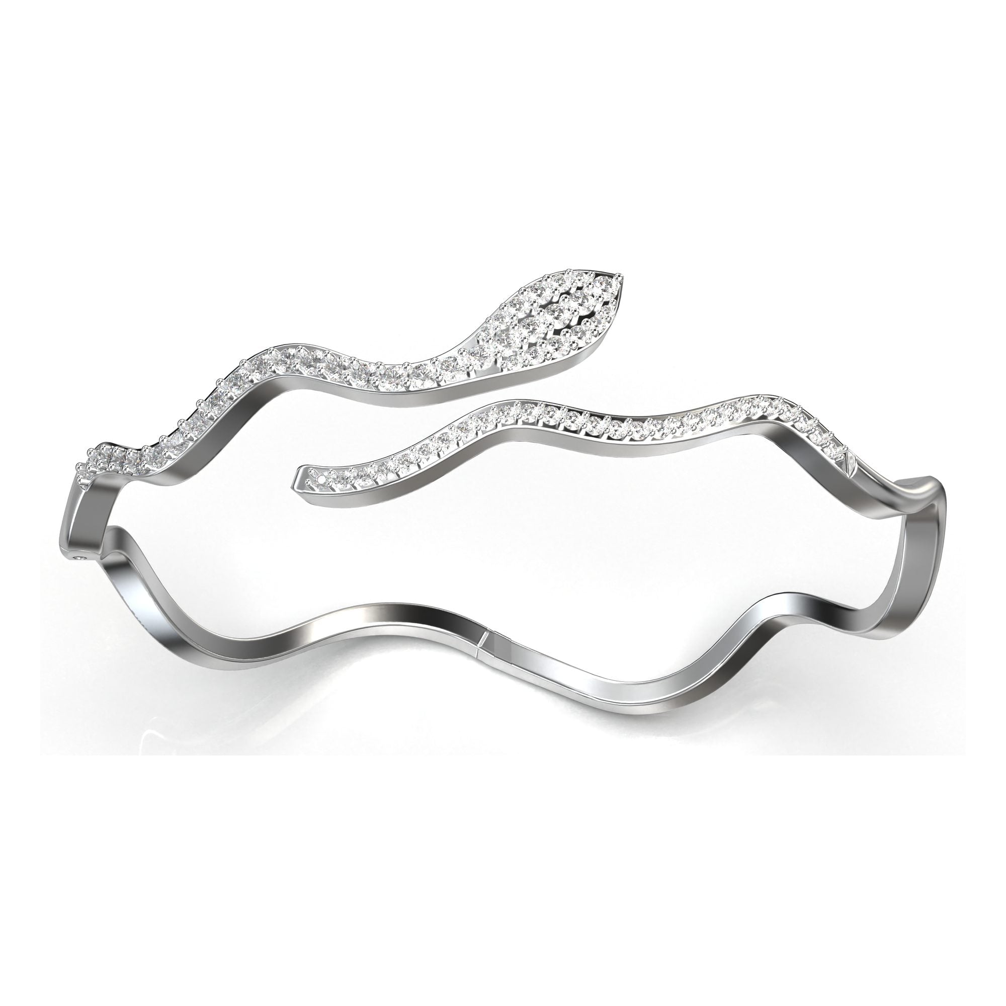 Vela Pavé Wave Cuff