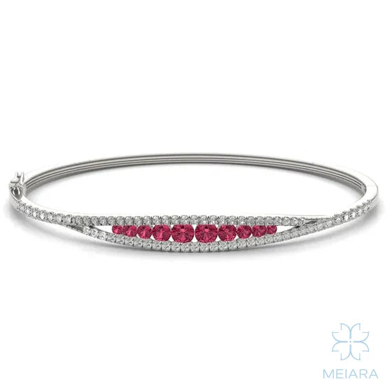 Solis Ruby Border Bangle