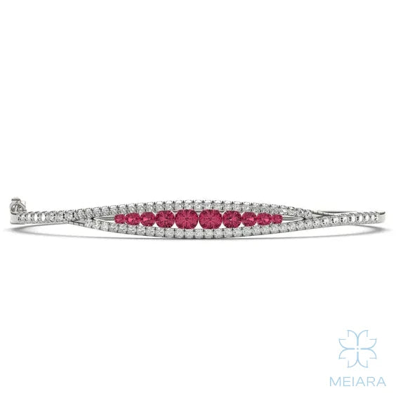Solis Ruby Border Bangle