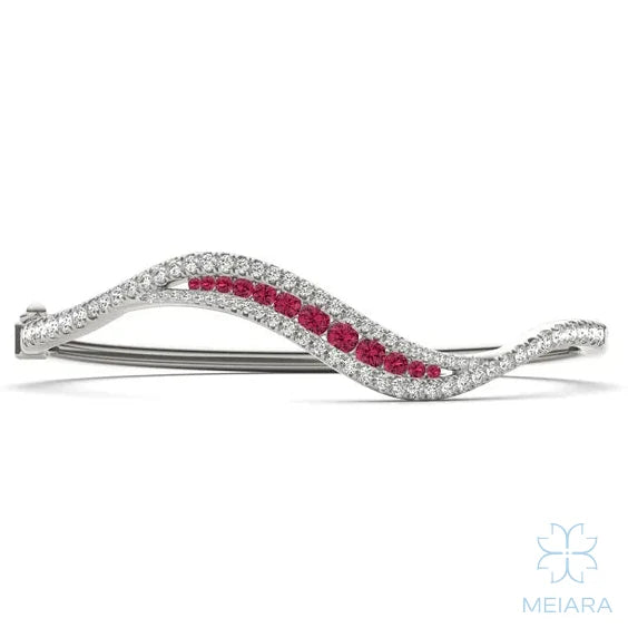 Solis Ruby Feather Bangle