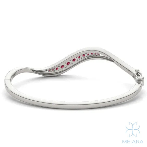 Solis Ruby Feather Bangle