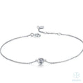 Eve 14k White / Yellow Gold Bezel Set Affordable Gold Bracelet