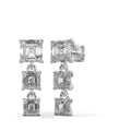 Aria Asscher Three-Stone Graduated Drop Earrings
