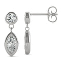 Aria Petite Bezel Drop Earrings