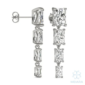 Aria Brilliant Four-Stone Graduated Drop Earrings