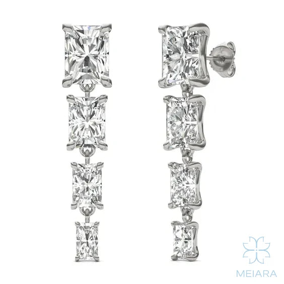 Aria Brilliant Four-Stone Graduated Drop Earrings