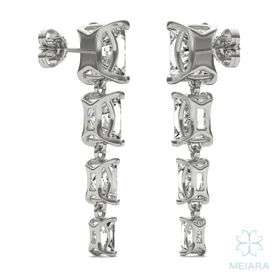 Aria Brilliant Four-Stone Graduated Drop Earrings