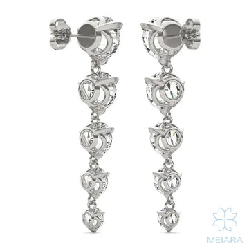 Aria Round Brilliant Five-Stone Graduated Drop Earrings
