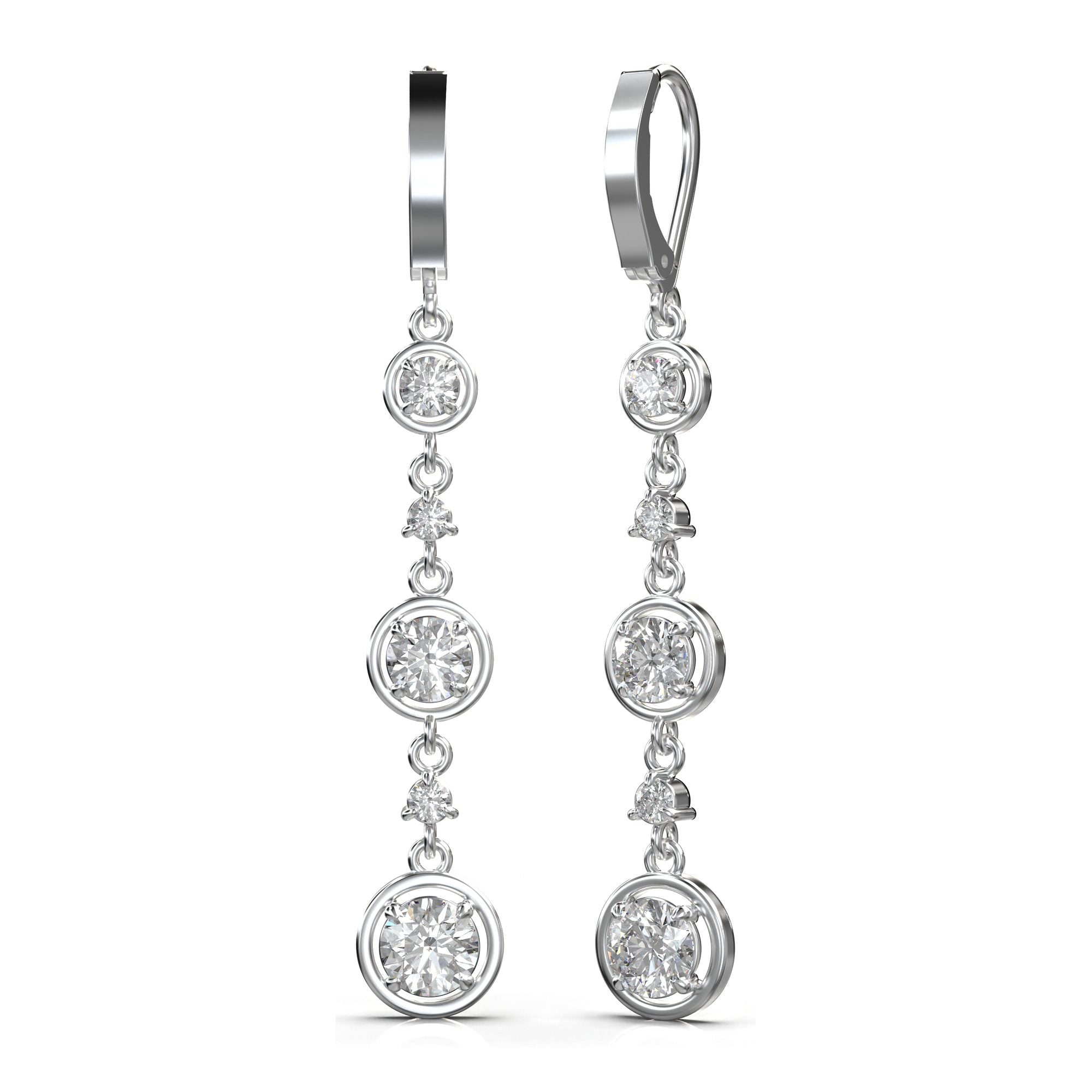 Aria Triple Tier Drop Earrings