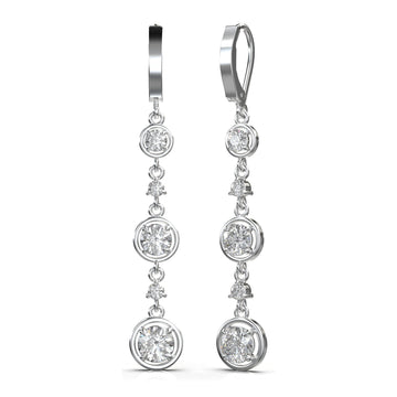 Aria Triple Tier Drop Earrings