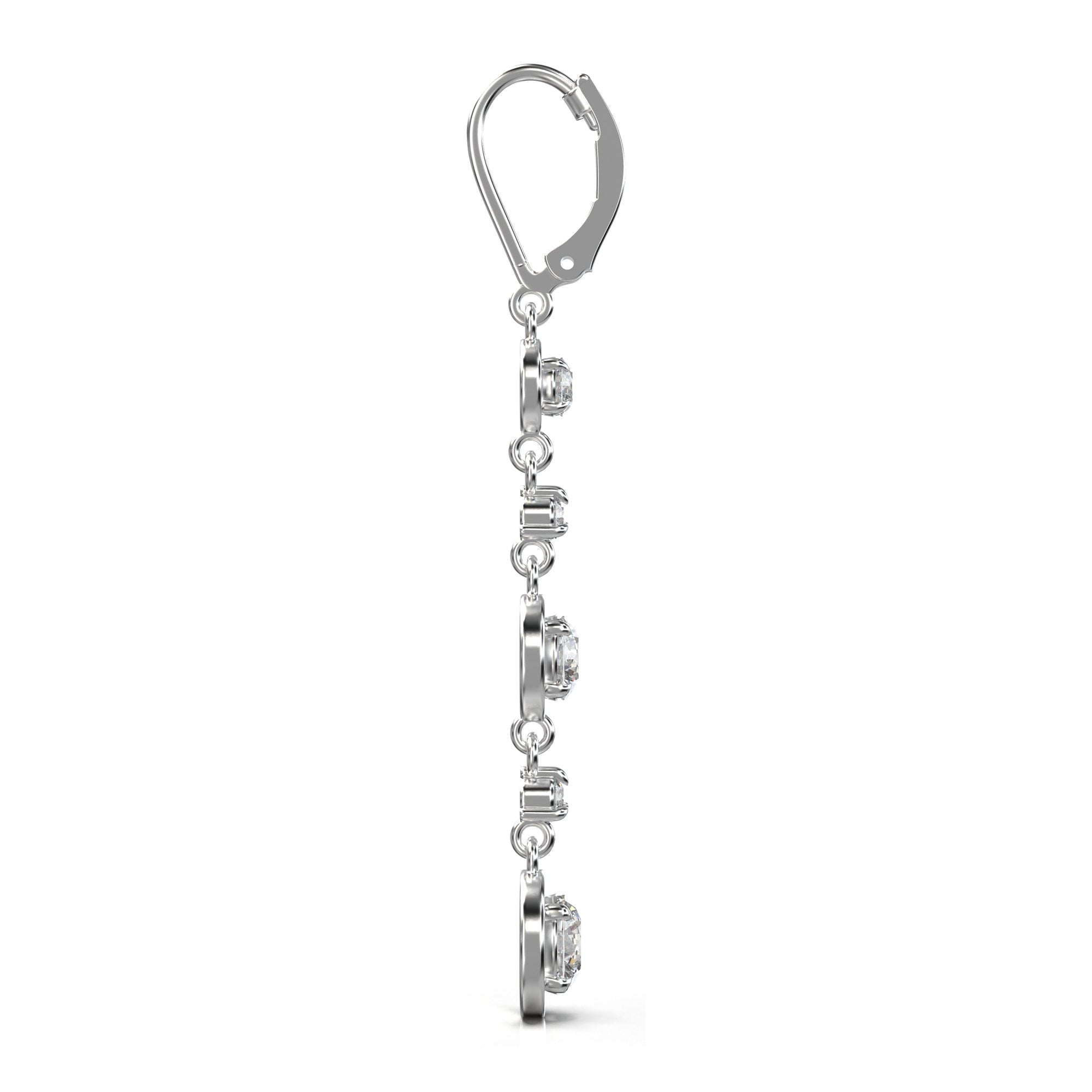 Aria Triple Tier Drop Earrings