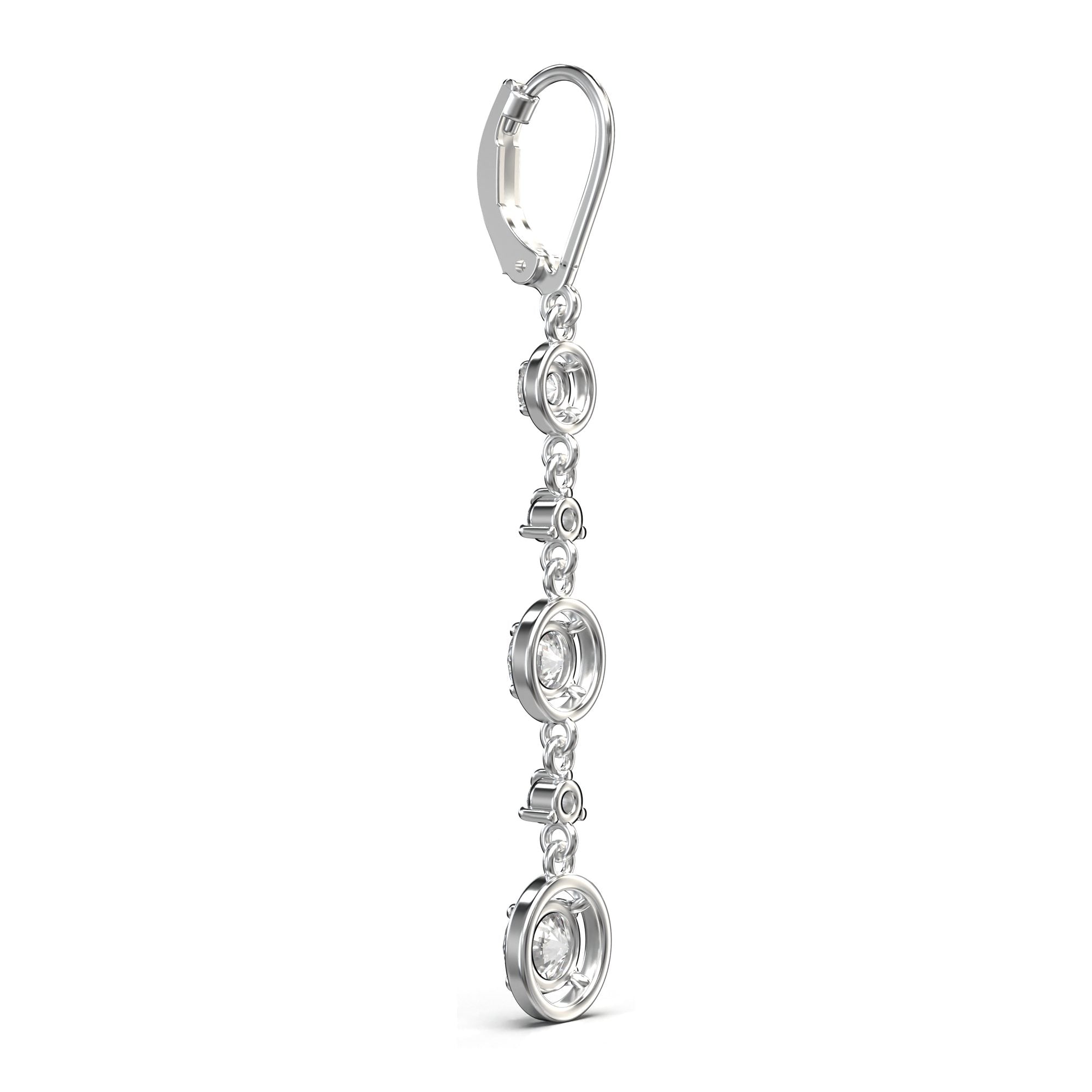 Aria Triple Tier Drop Earrings