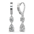 Aria Two Stone Classic Lback Drop Earrings