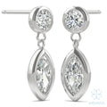 Aria Sleek Bezel Drop Earrings