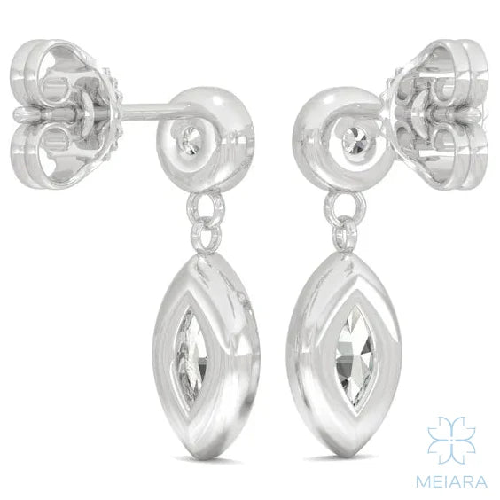 Aria Sleek Bezel Drop Earrings