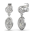 Aria Sleek Bezel Drop Earrings
