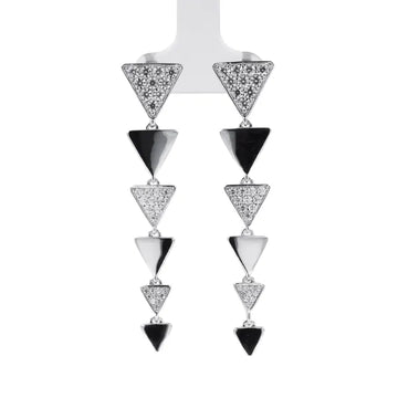 Aria Starlight Triangle Drop Earrings — view 1
