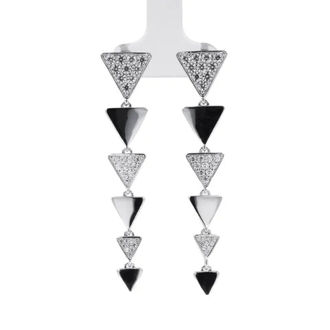 Aria Starlight Triangle Drop Earrings