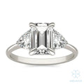 Eve Emerald Claw Prong Three-Stone Ring