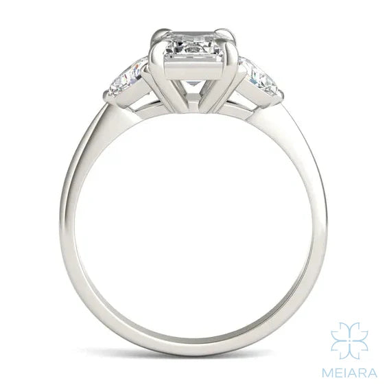 Eve Emerald Claw Prong Three-Stone Ring
