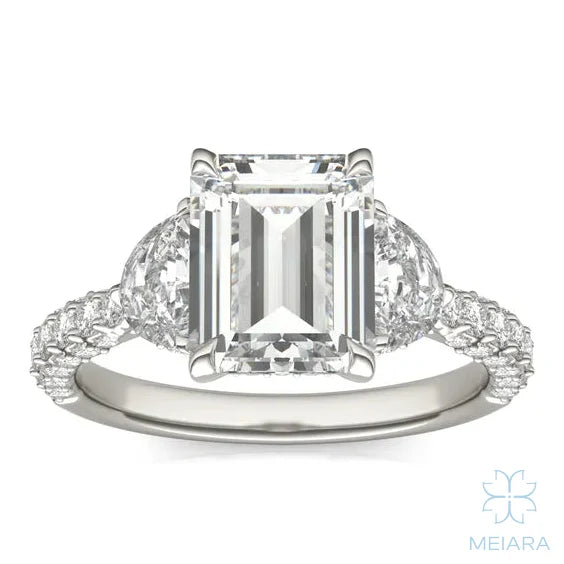 Lume Emerald Three-Stone Ring
