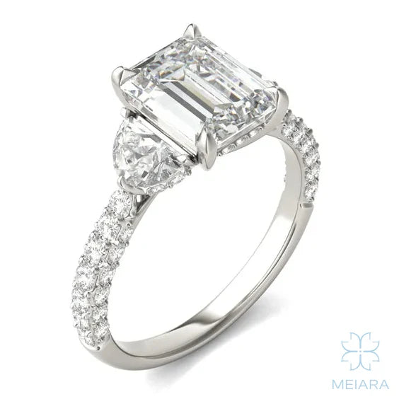Lume Emerald Three-Stone Ring
