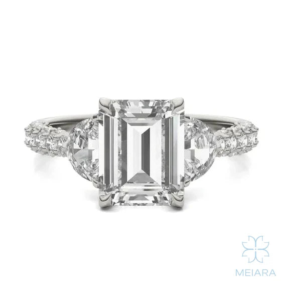 Lume Emerald Three-Stone Ring