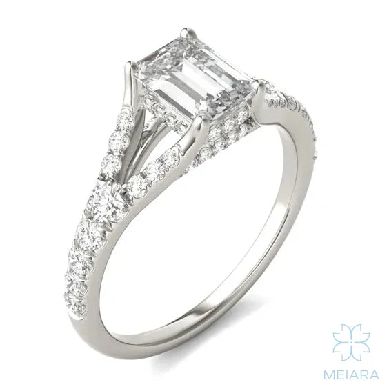 Eve Emerald Classic Two Stone Engagement Ring