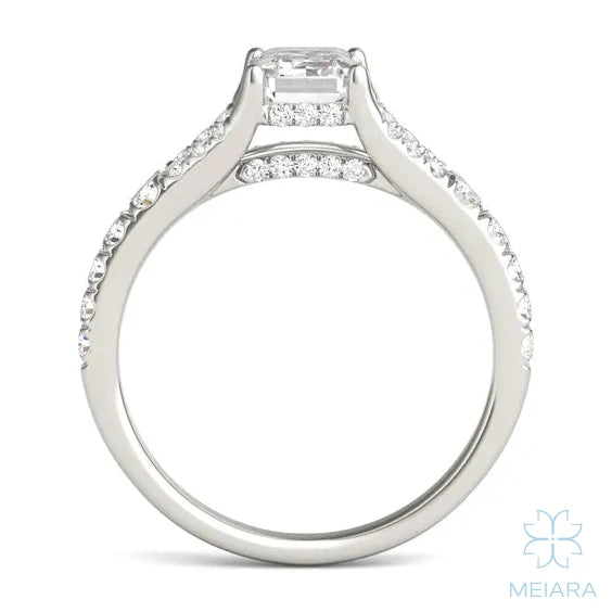 Eve Emerald Classic Two Stone Engagement Ring
