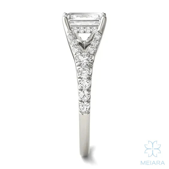 Eve Emerald Classic Two Stone Engagement Ring