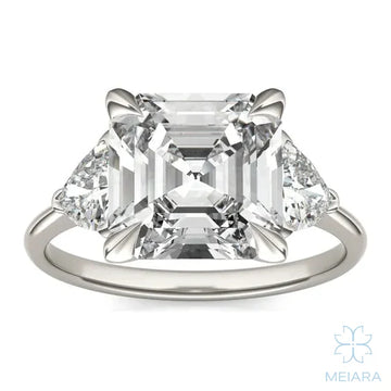 Eve Asscher Claw Prong Three-Stone Ring
